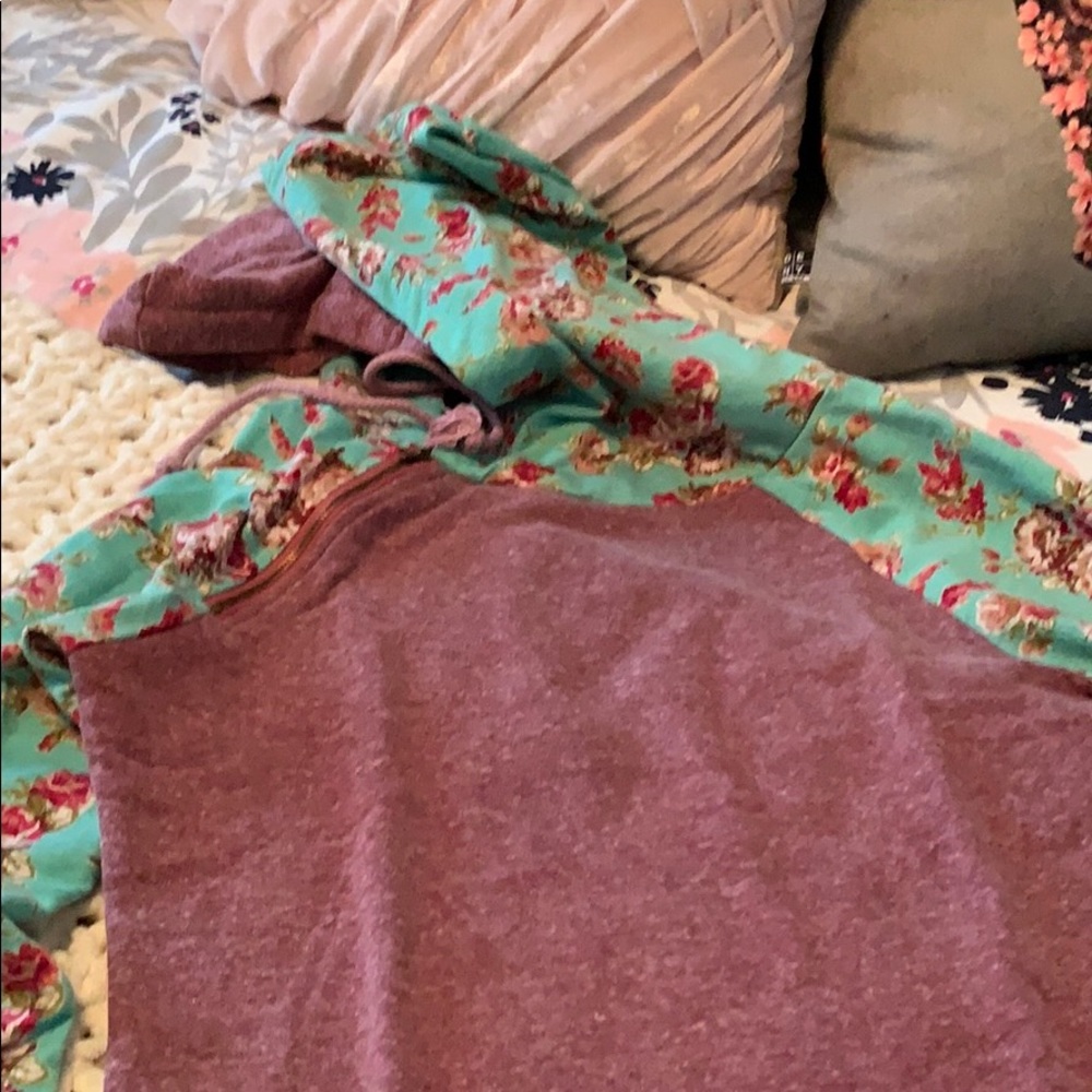 Double hoodie sweatshirt